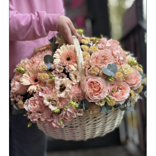 Корзина с цветами #301 - фото